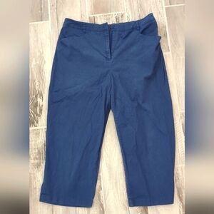 Croft & Barrow Blue Cropped Pants